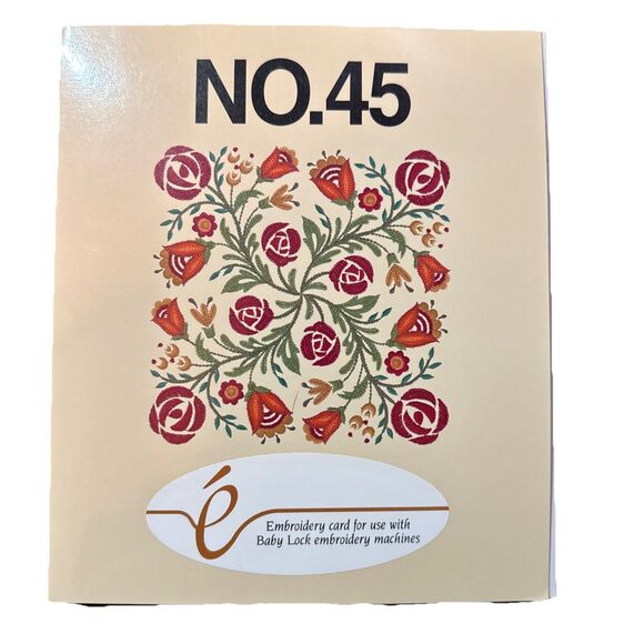 Flower Embroidery Design Card No. 45 Compatible W/ Baby Lock Machines And Other - Picture 1 of 5